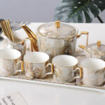 Marble Elegance Tea Set