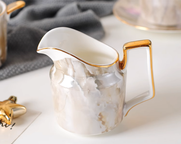 Marble Elegance Tea Set