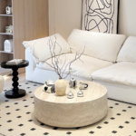 Alabaster Aura Oval Coffee Table