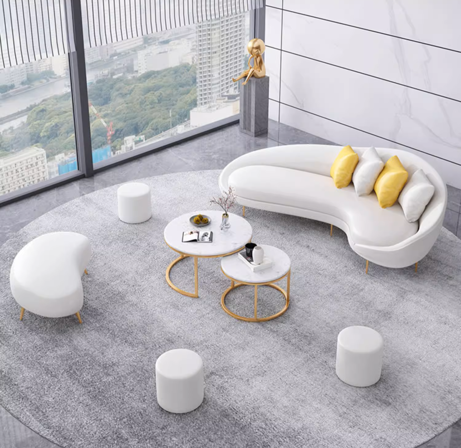 Crescent Chic Lounger, upholstery detail