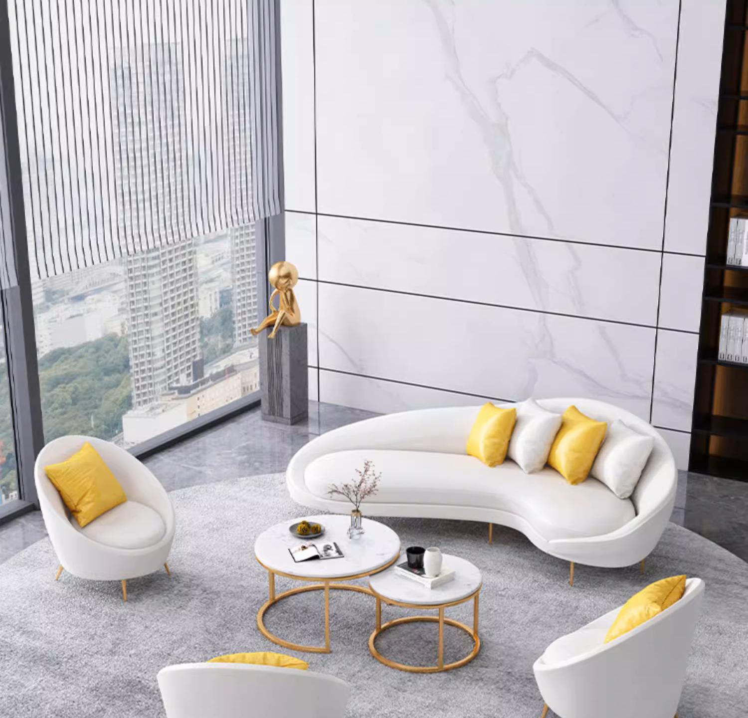 Crescent Chic Lounger, room view