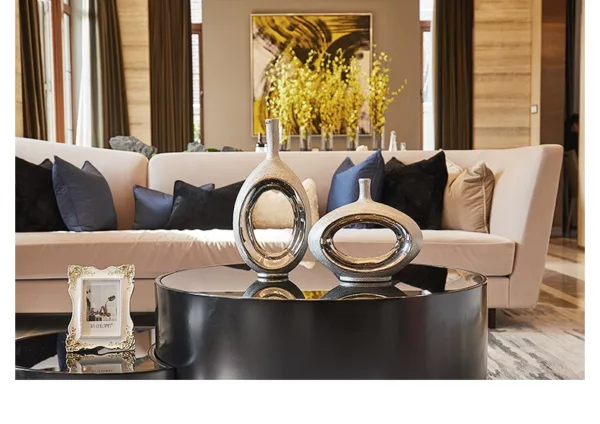 Silver Orbit Vase Collection