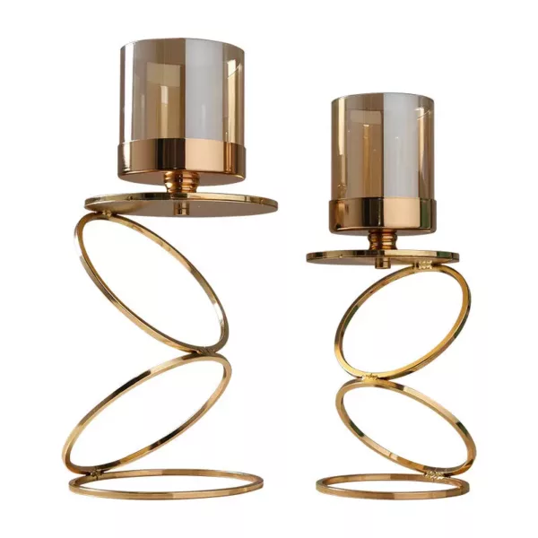 Luxe Spiral Elegance Candlesticks