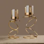 Luxe Spiral Elegance Candlesticks