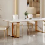 The Luxe Marble Dining Table Set