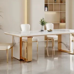 The Luxe Marble Dining Table Set
