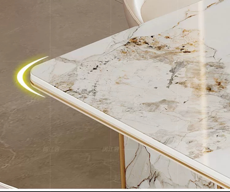 The Luxe Marble Dining Table Set