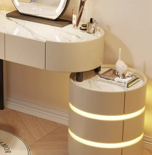 Lumina Luxe Dressing Table with LED Mirror & Drawers